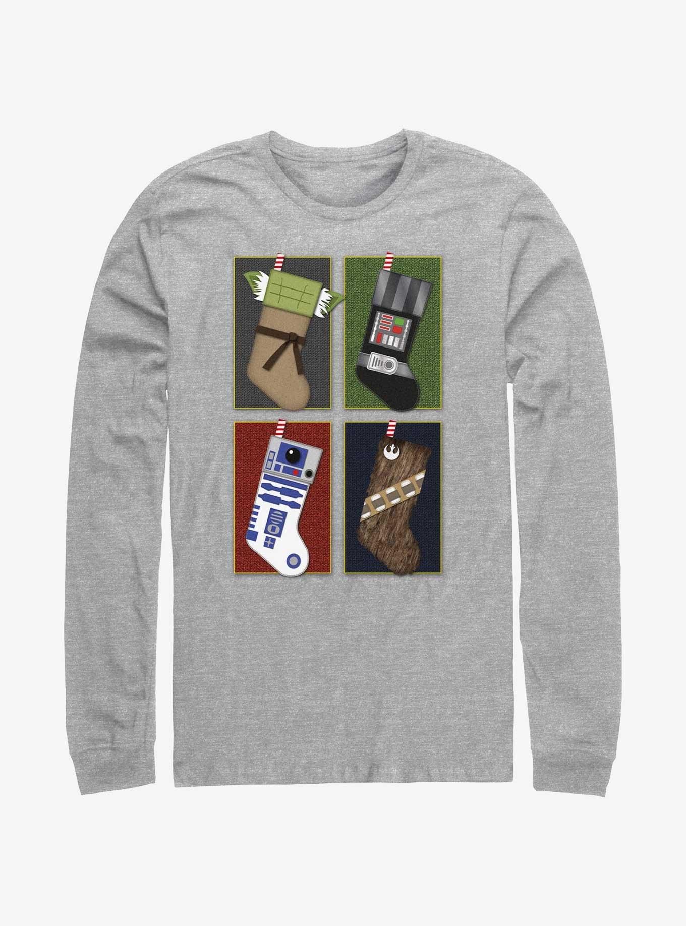 Star Wars Galactic Stockings Long-Sleeve T-Shirt, ATH HTR, hi-res