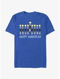 Star Wars Light Saber Hanukkah Menorah T-Shirt, ROYAL, hi-res