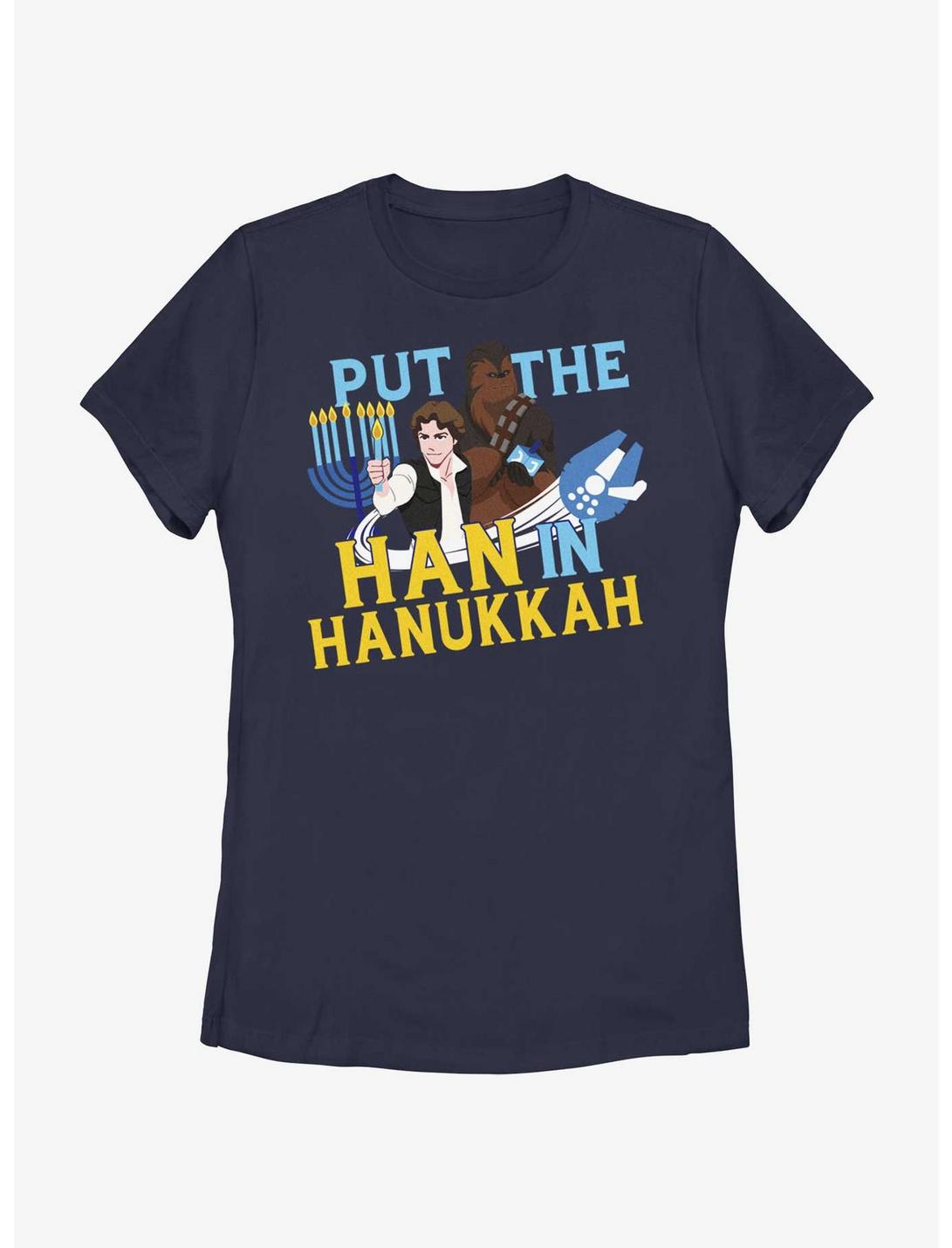 Star Wars Han Solo Han In Hanukkah Womens T-Shirt, NAVY, hi-res