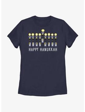 Star Wars Light Saber Hanukkah Menorah Womens T-Shirt, , hi-res