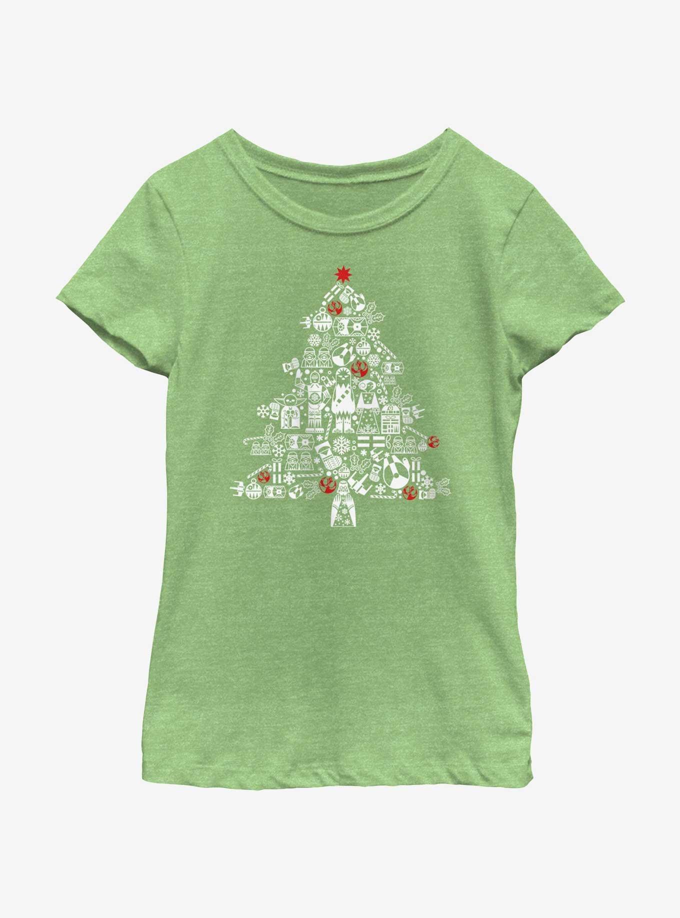 Star Wars Christmas Tree Fill Youth Girls T-Shirt, , hi-res