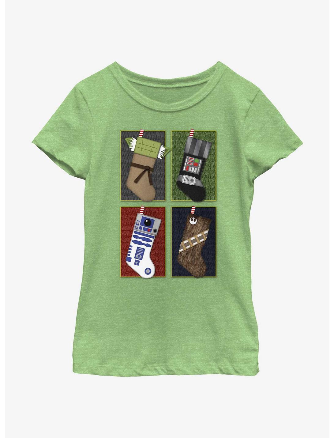 Star Wars Galactic Stockings Youth Girls T-Shirt, GRN APPLE, hi-res