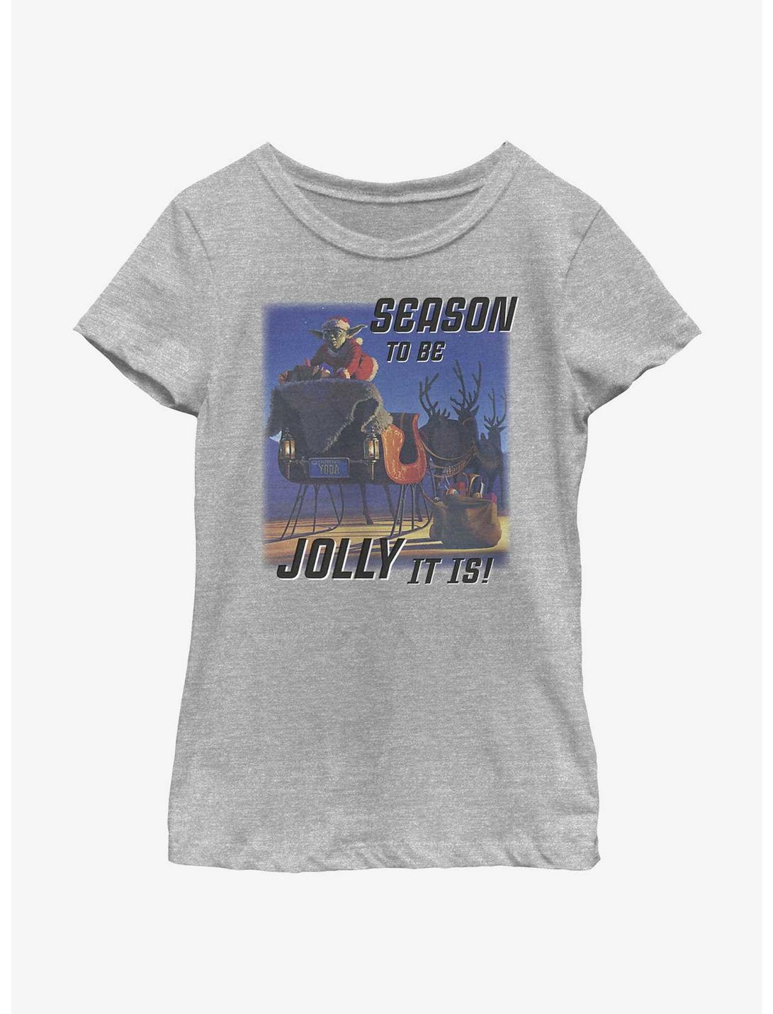 Star Wars Yoda Season To Be Jolly It Is Youth Girls T-Shirt, ATH HTR, hi-res
