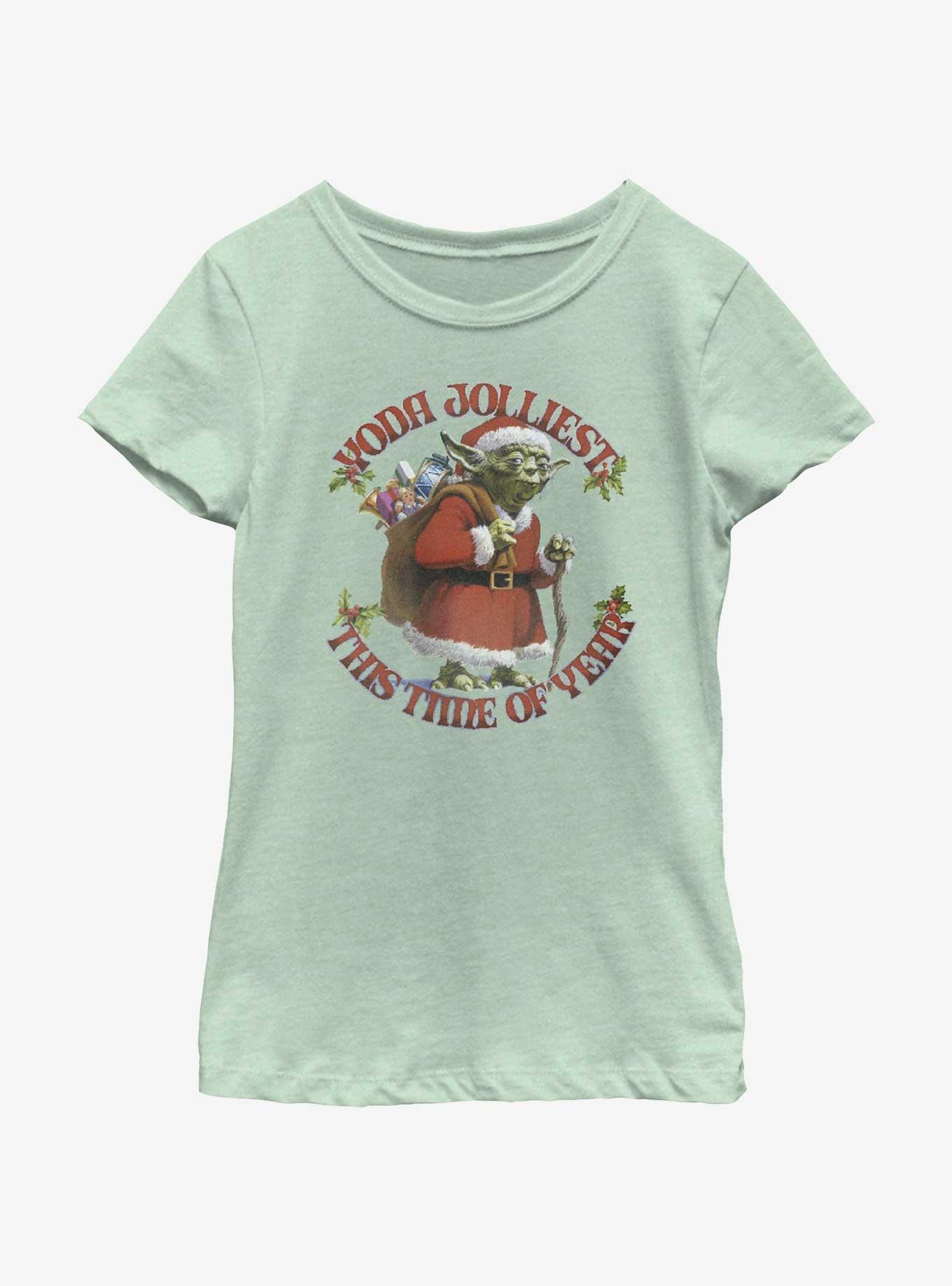 Star Wars Yoda Jolliest Youth Girls T-Shirt, MINT, hi-res