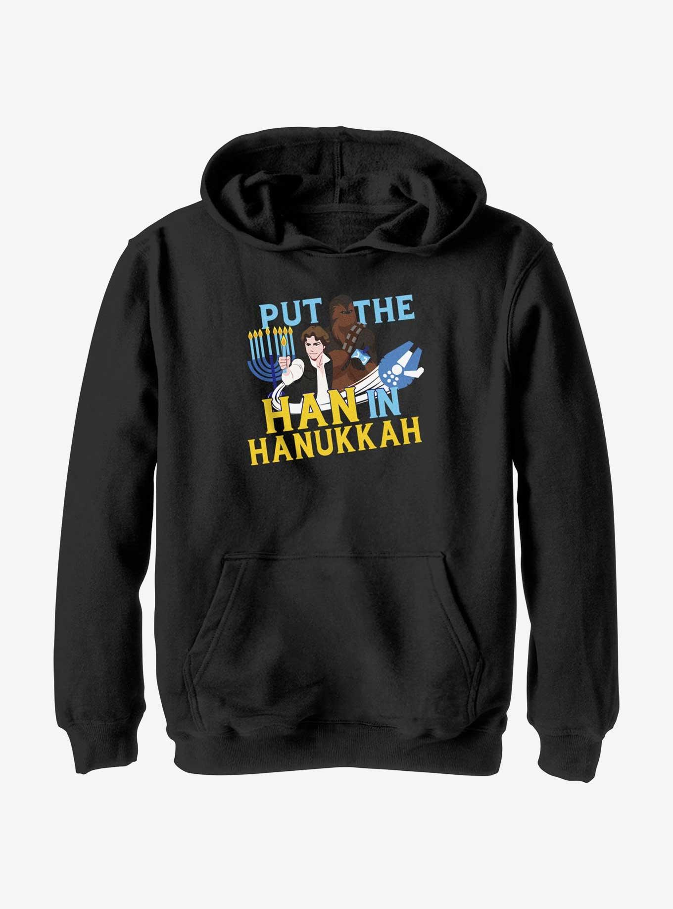 Star Wars Han Solo Han In Hanukkah Youth Hoodie BLACK BoxLunch