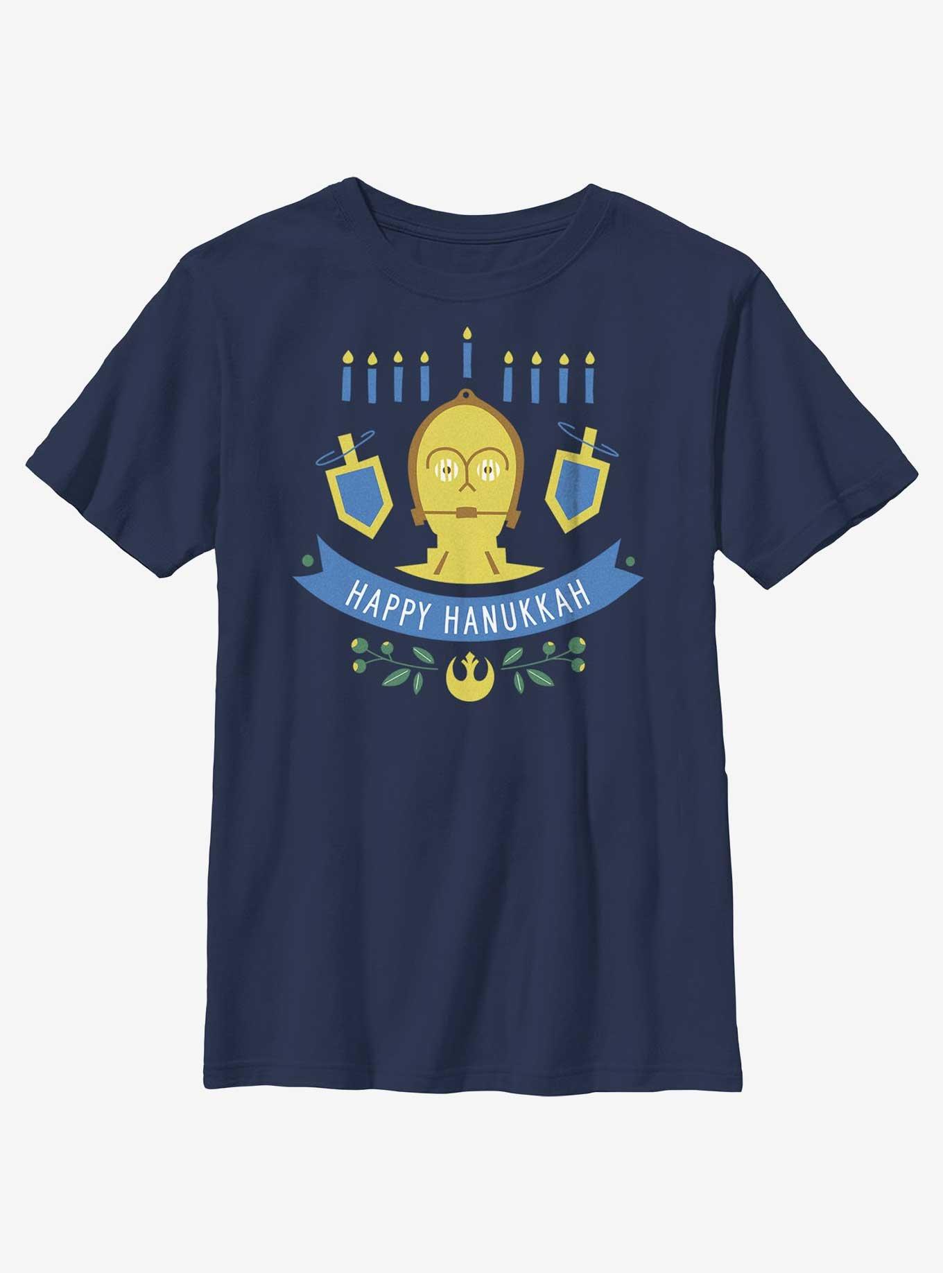 Star Wars C-3PO Hanukkah Youth T-Shirt, , hi-res