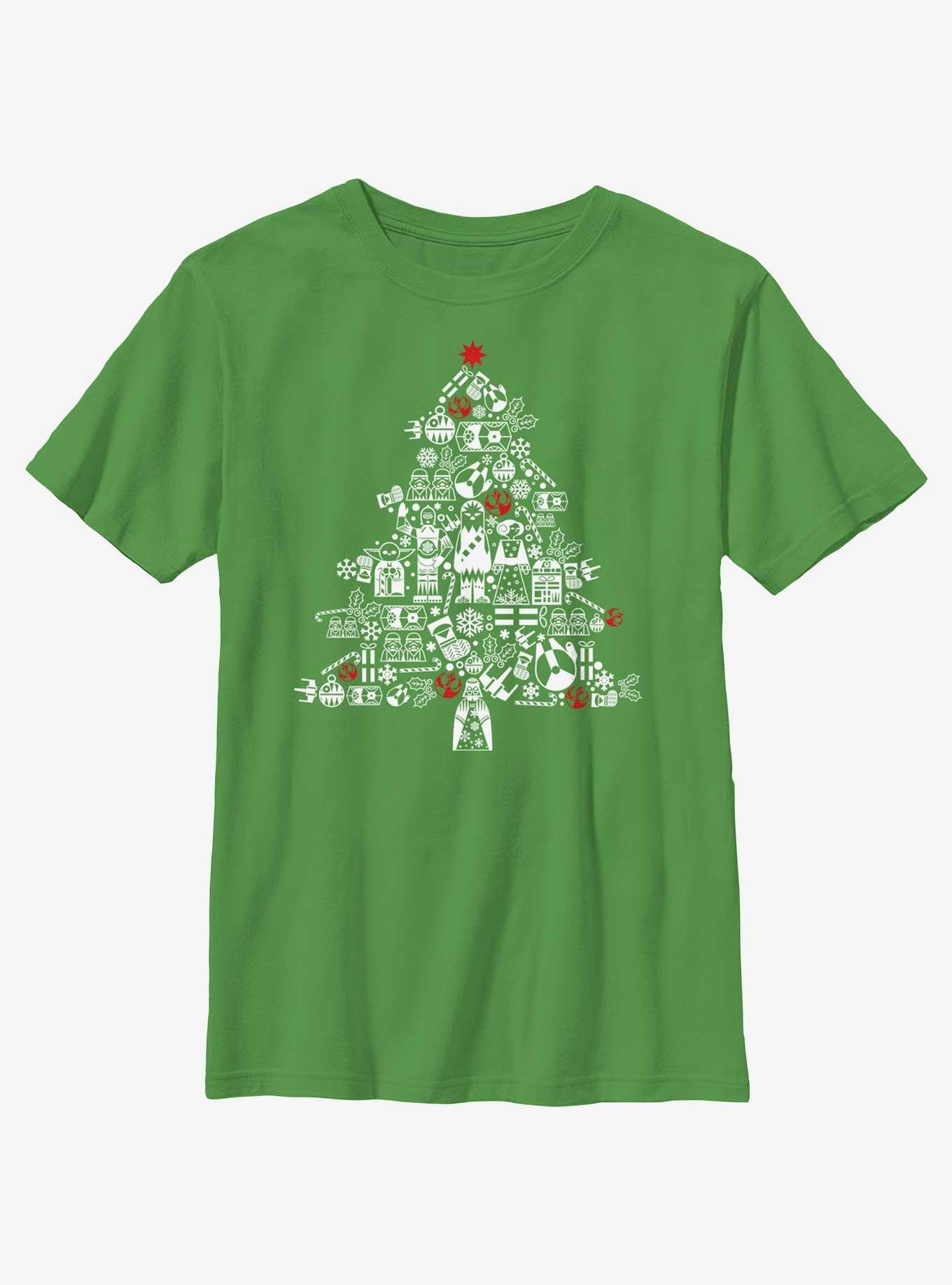 Star Wars Christmas Tree Fill Youth T-Shirt, KELLY, hi-res