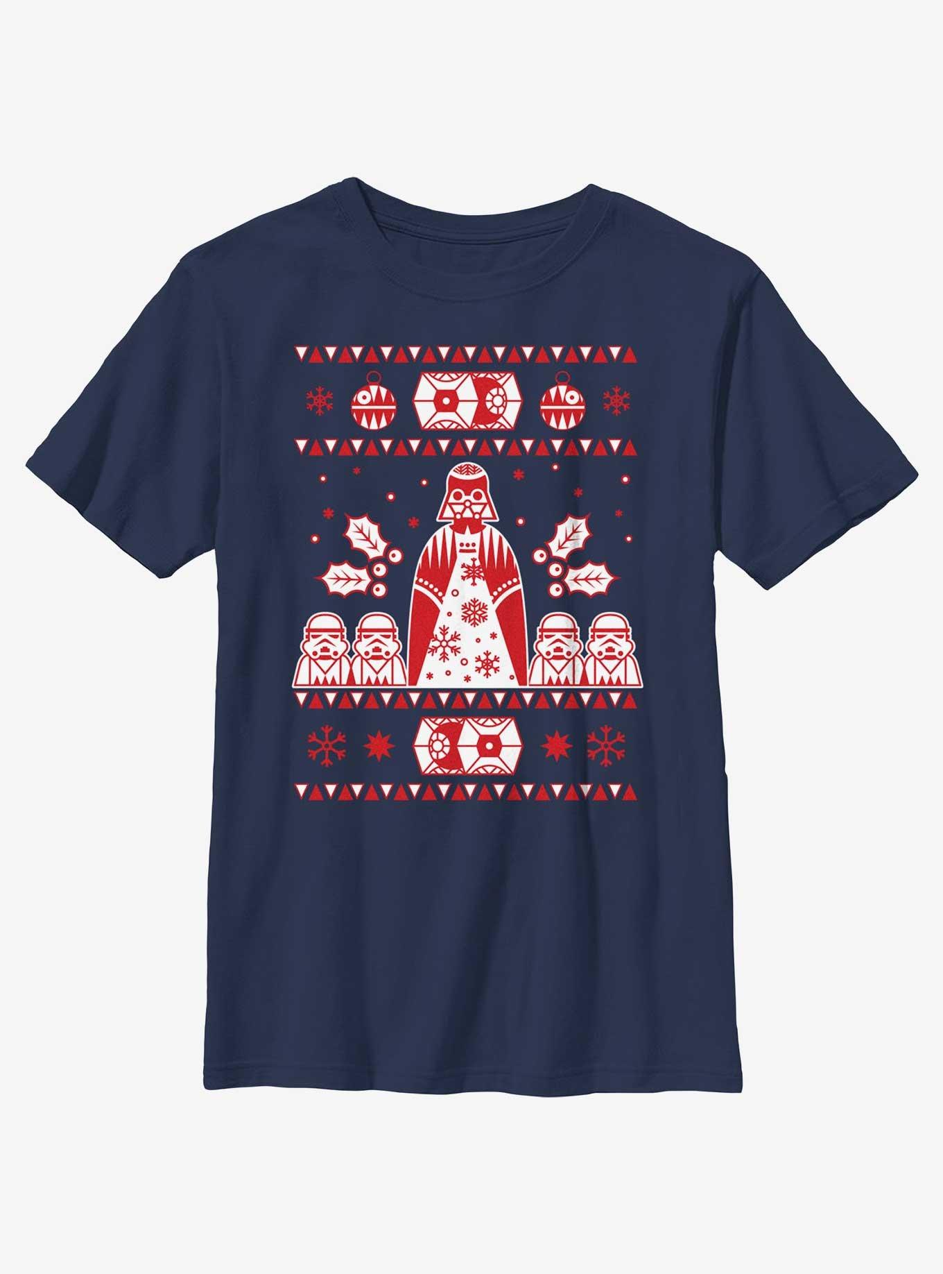 Star Wars Empire Ugly Christmas Pattern Youth T-Shirt, , hi-res