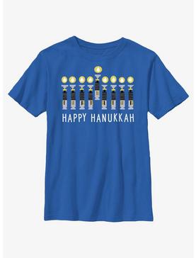 Star Wars Light Saber Hanukkah Menorah Youth T-Shirt, , hi-res