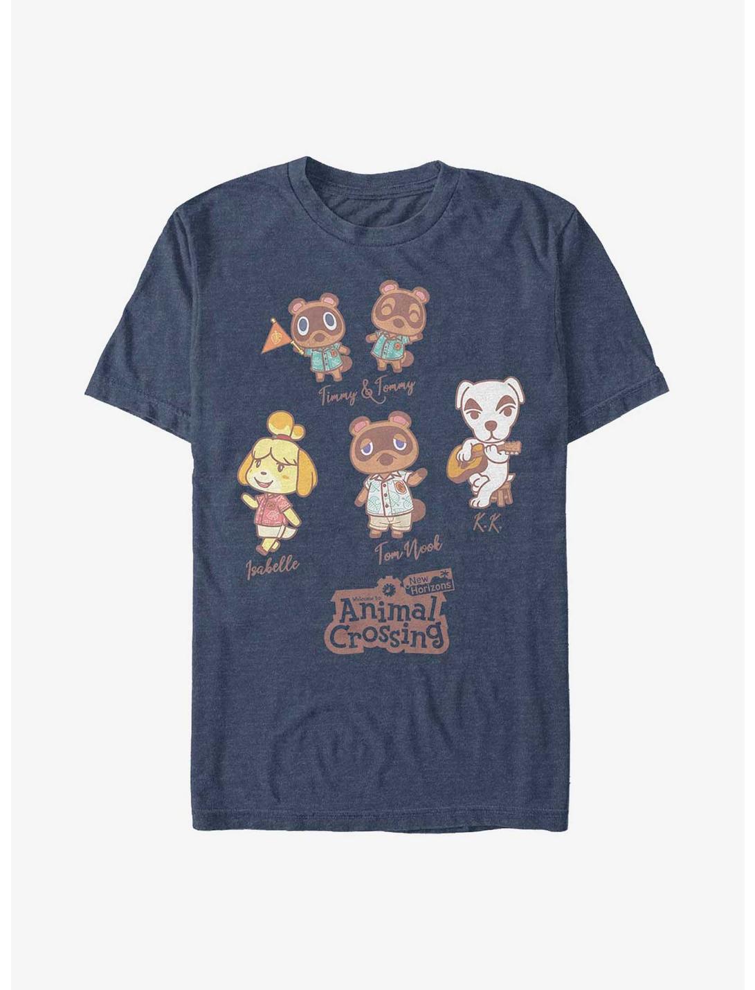 Nintendo Animal Crossing Island Welcome Team T-Shirt, NAVY HTR, hi-res