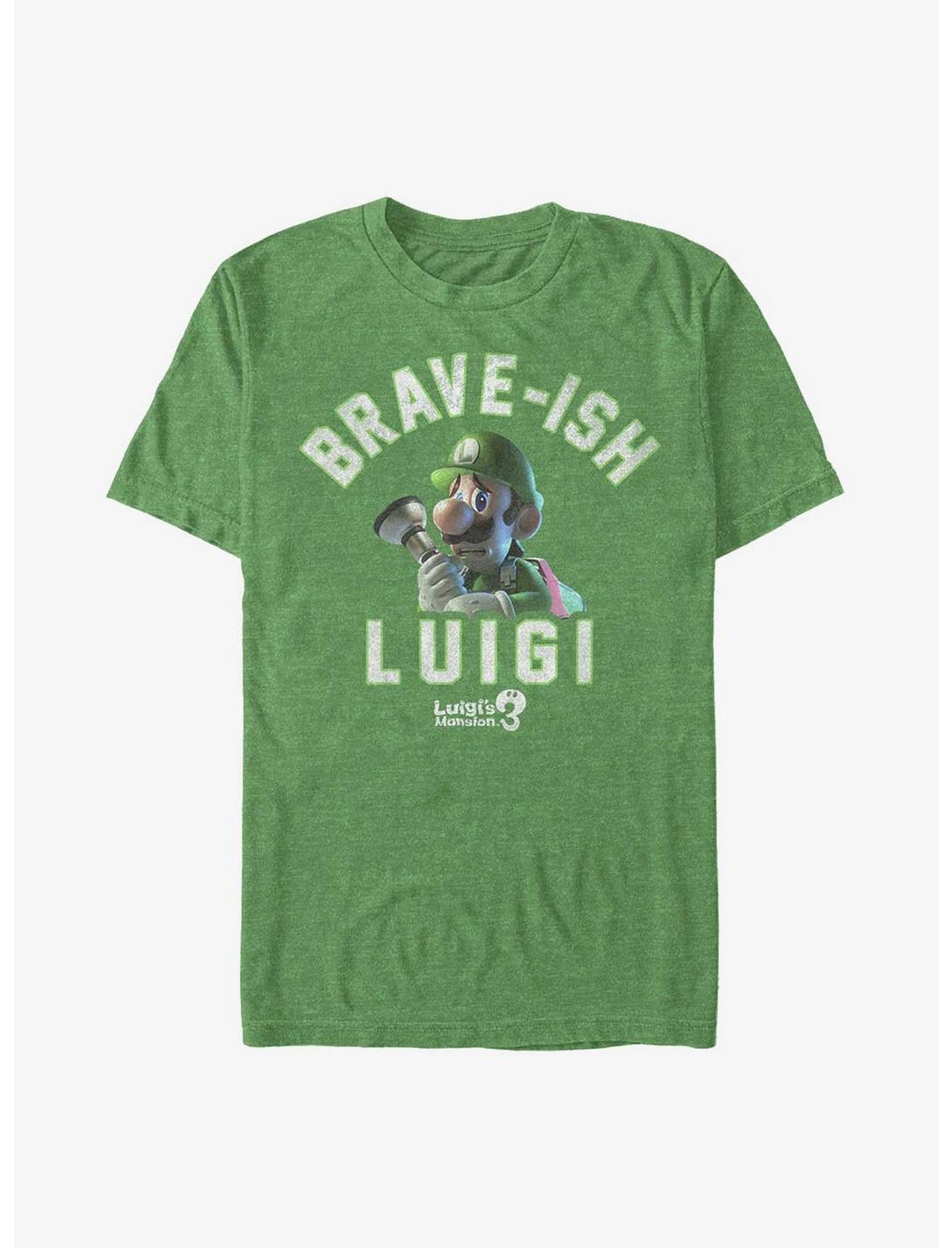 Nintendo Mario Brave-ish Luigi T-Shirt, KEL HTR, hi-res