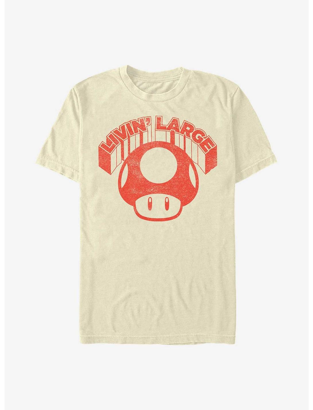Nintendo Mario Living Large Mushroom T-Shirt, NATURAL, hi-res