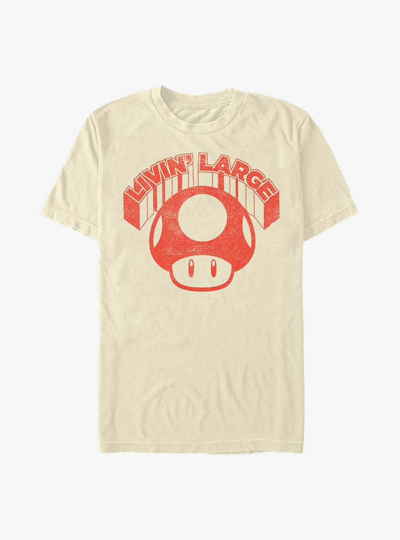 Nintendo Mario Living Large Mushroom T-Shirt, NATURAL, hi-res