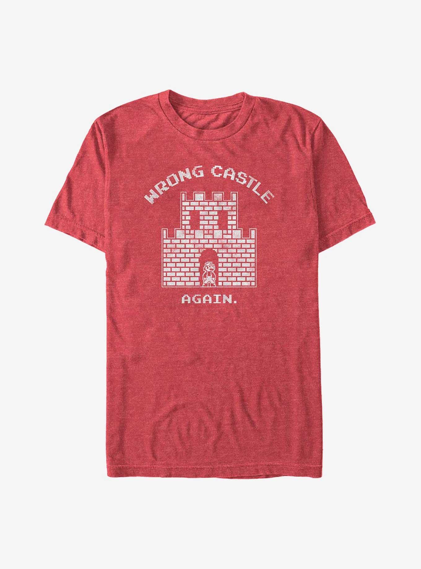 Nintendo Mario Wrong Castle T-Shirt, RED HTR, hi-res