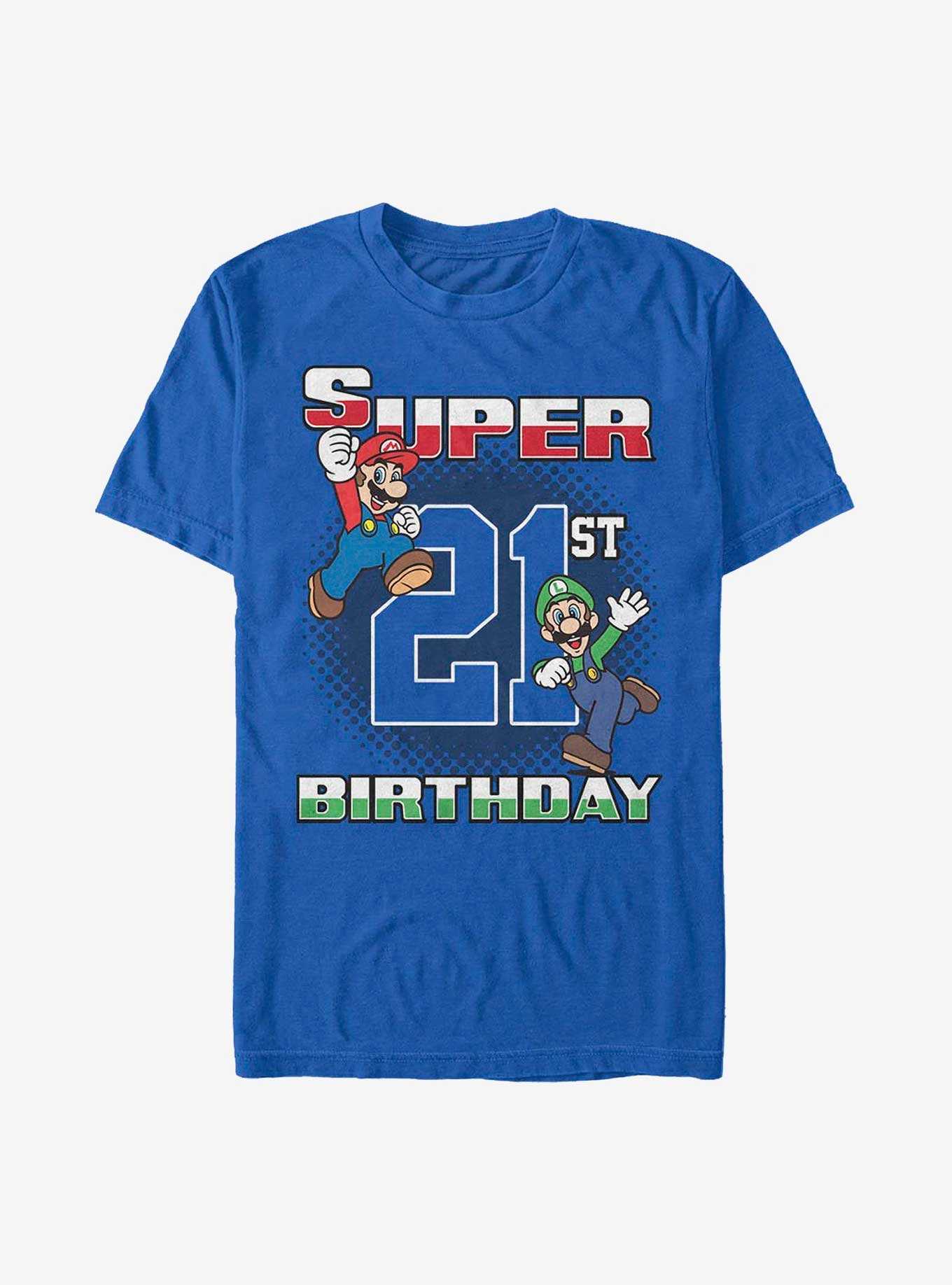 Nintendo Happy Super 21th Birthday T-Shirt, , hi-res