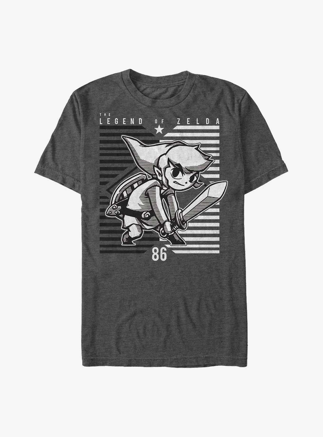 Nintendo The Legend of Zelda Brave Link T-Shirt, CHAR HTR, hi-res