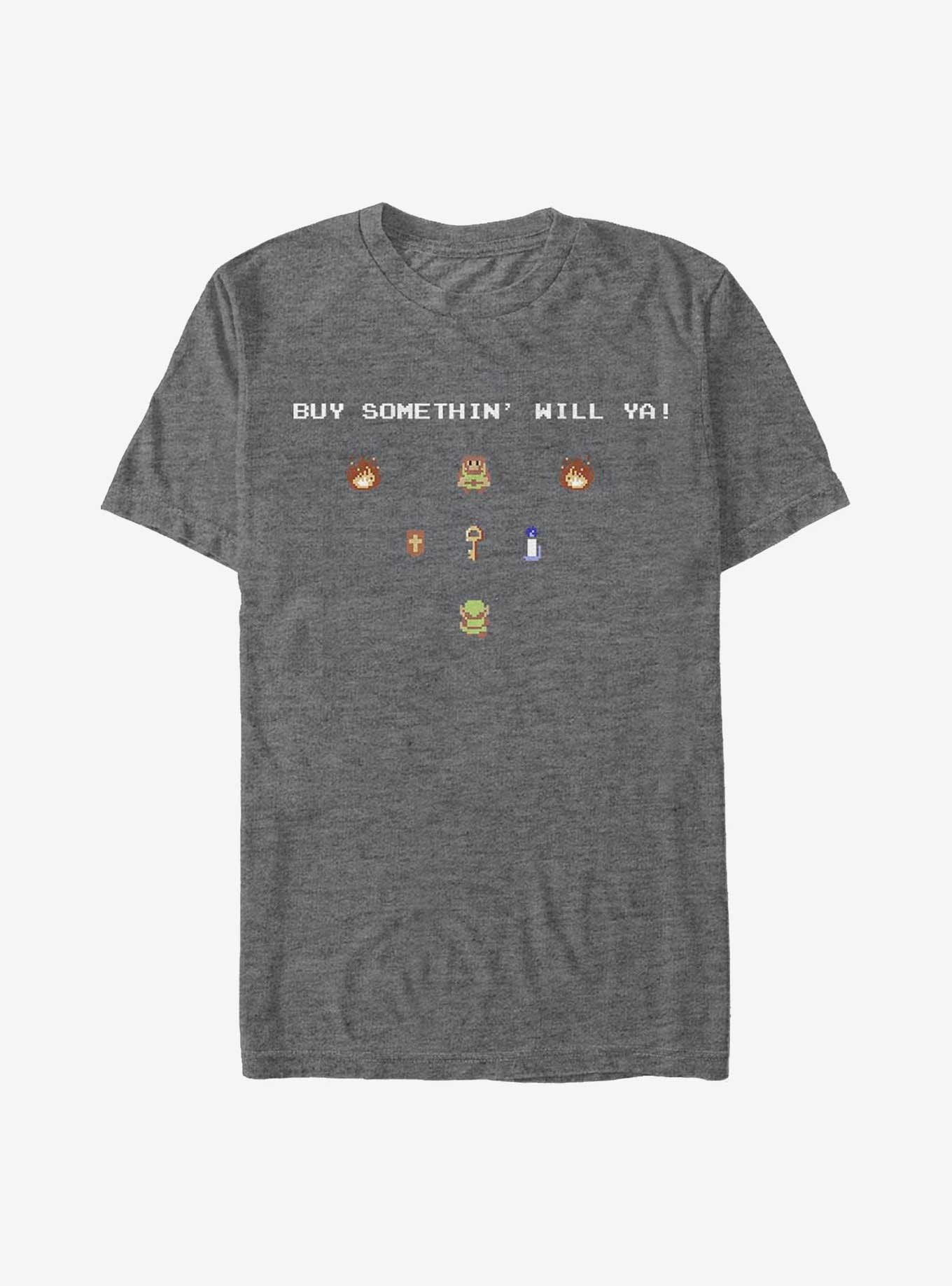 Nintendo Buy Something T-Shirt, CHAR HTR, hi-res