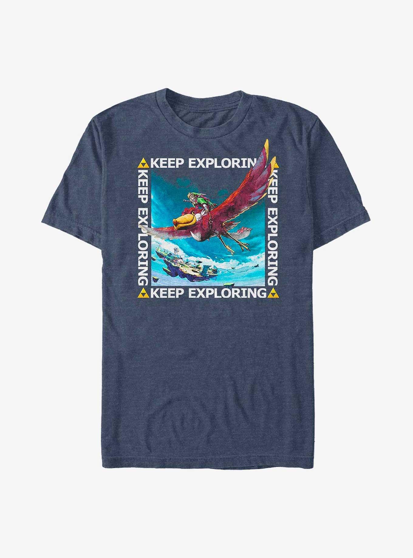 Nintendo Link Exploring T-Shirt, NAVY HTR, hi-res