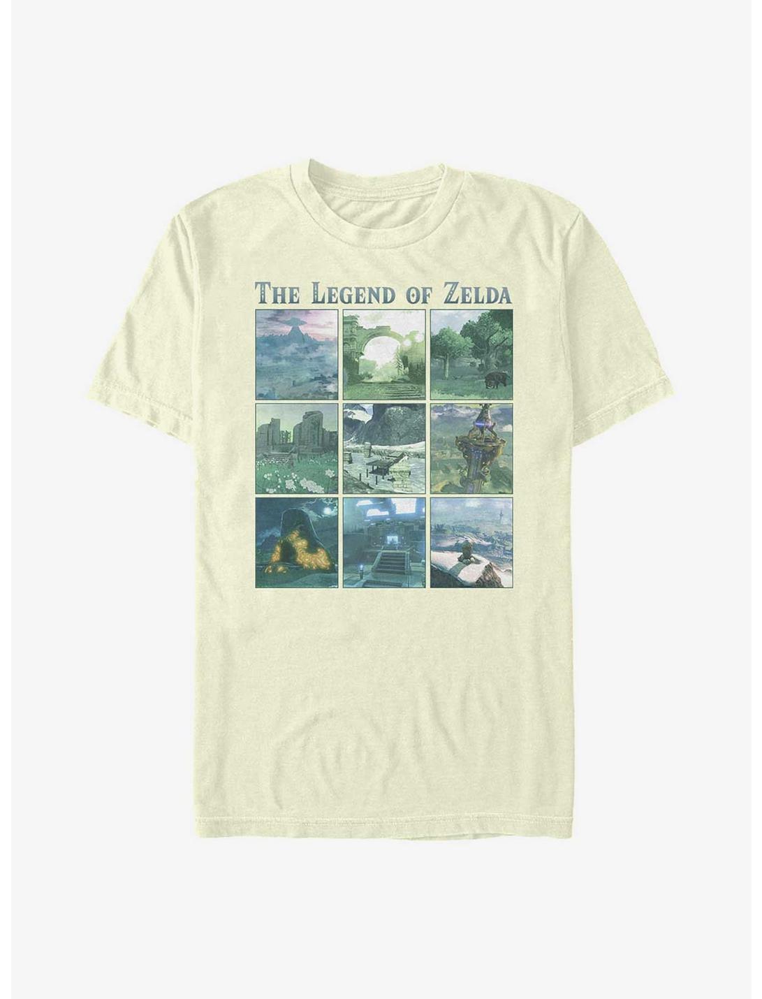 The Legend of Zelda: Breath of the Wild Locations T-Shirt, NATURAL, hi-res
