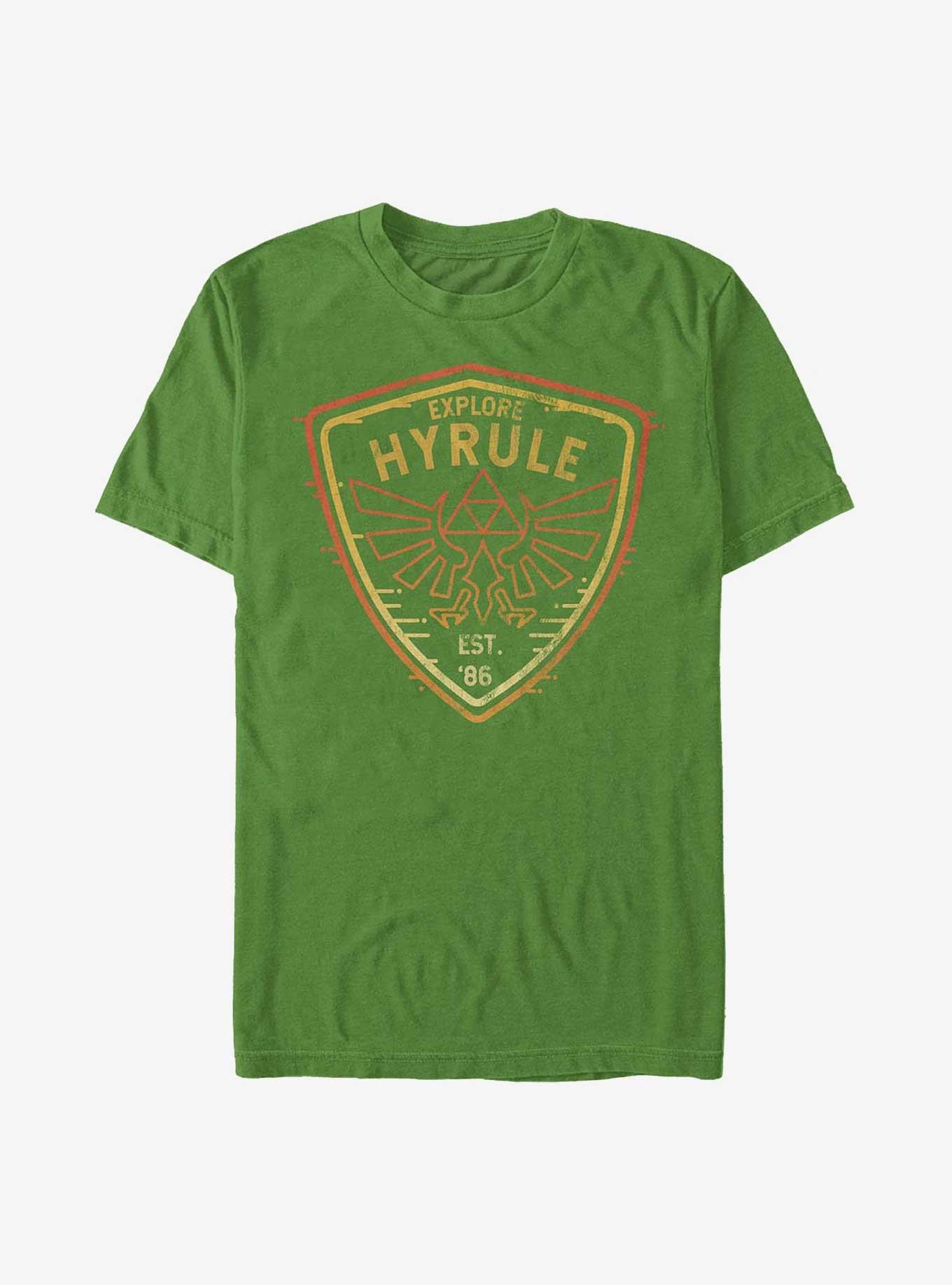 The Legend of Zelda Explore Hyrule Badge T-Shirt, , hi-res