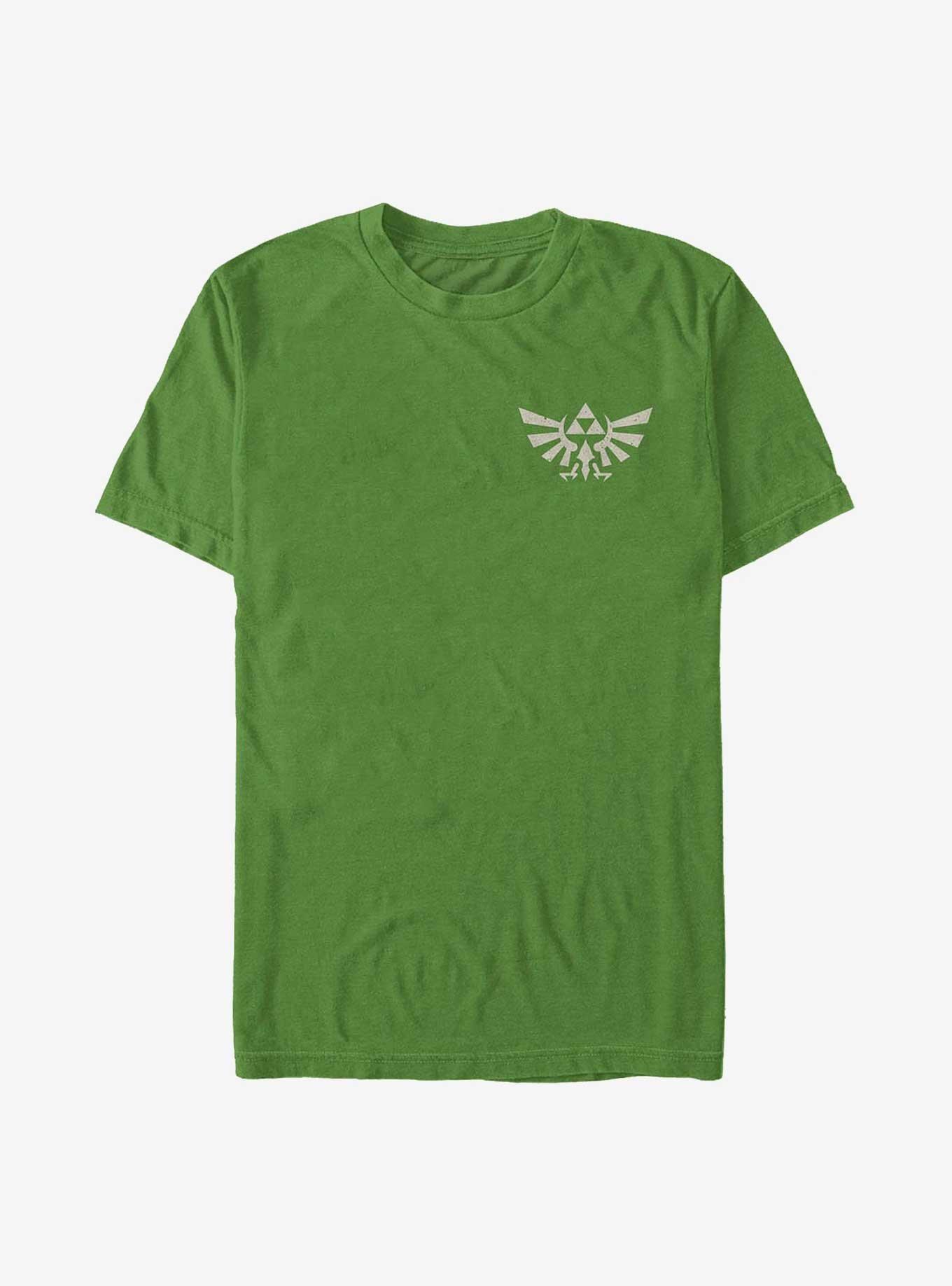 The Legend of Zelda Hyrule Distress Crest T-Shirt, KELLY, hi-res