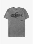 The Legend of Zelda Whale Glyph T-Shirt, CHAR HTR, hi-res