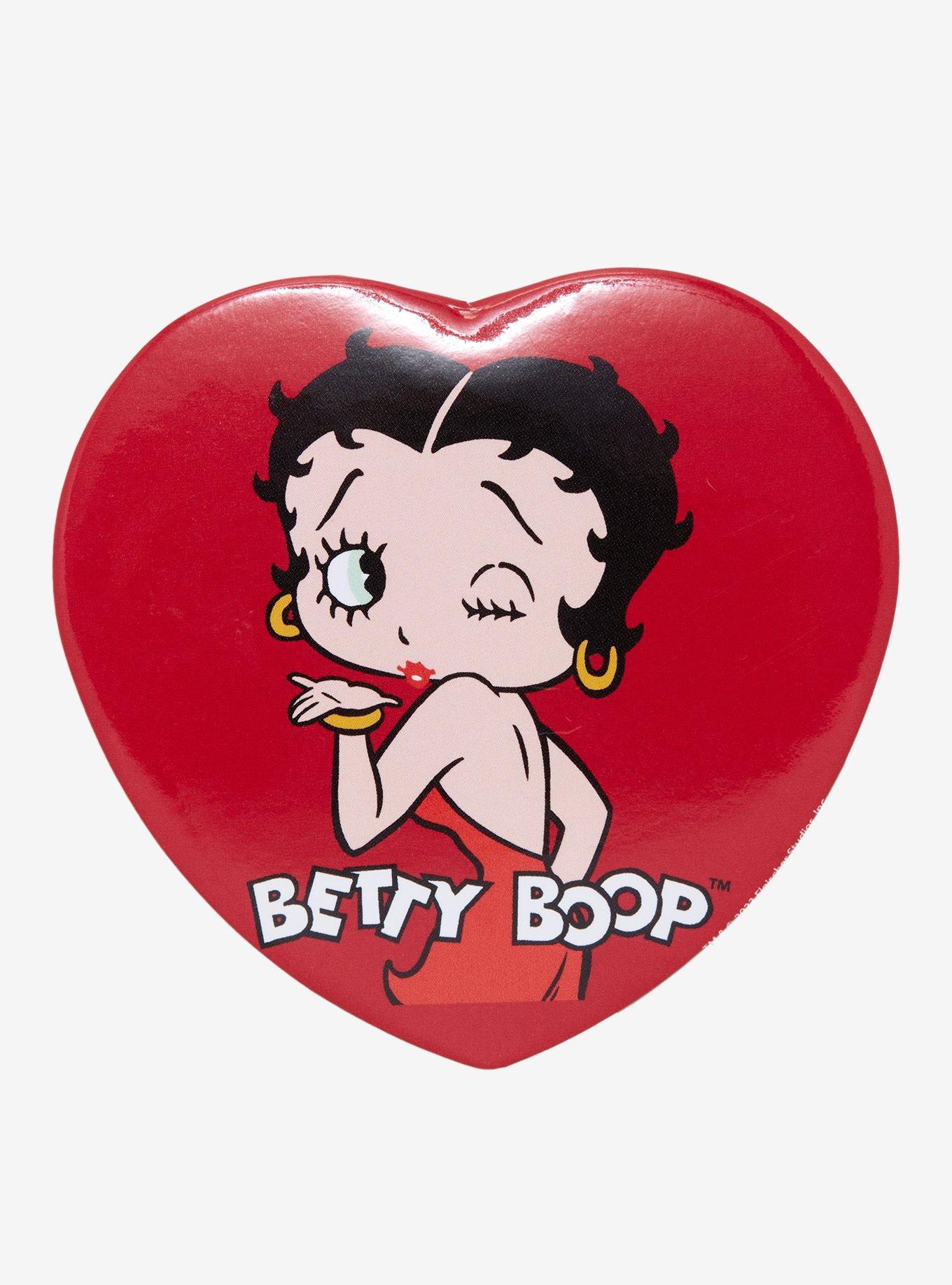 Betty Boop Heart 3 Inch Button, , hi-res