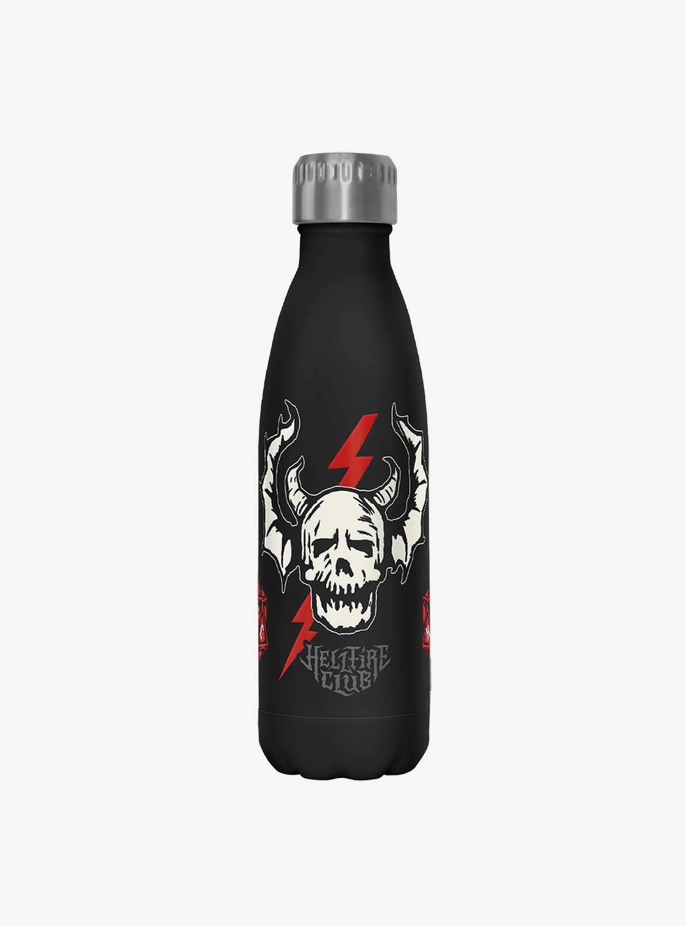 Stranger Things Hellfire Club Lightning Stainless Steel Water Bottle, , hi-res