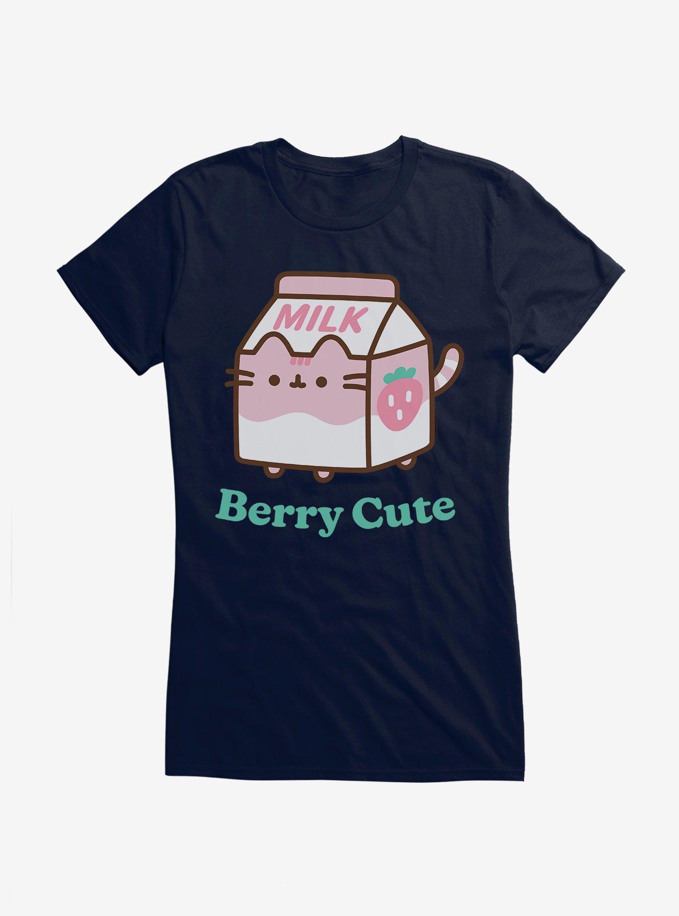 Pusheen Sips Berry Cute Girls T-Shirt, , hi-res