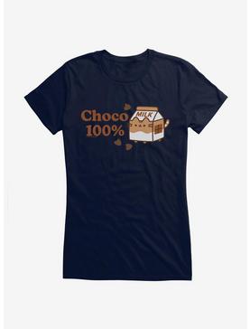 Plus Size Pusheen Sips Choco 100 Percent Box Girls T-Shirt, , hi-res