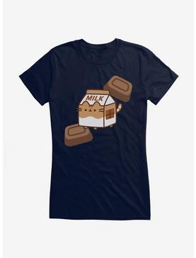 Plus Size Pusheen Sips Chocolate Milk Box Girls T-Shirt, , hi-res