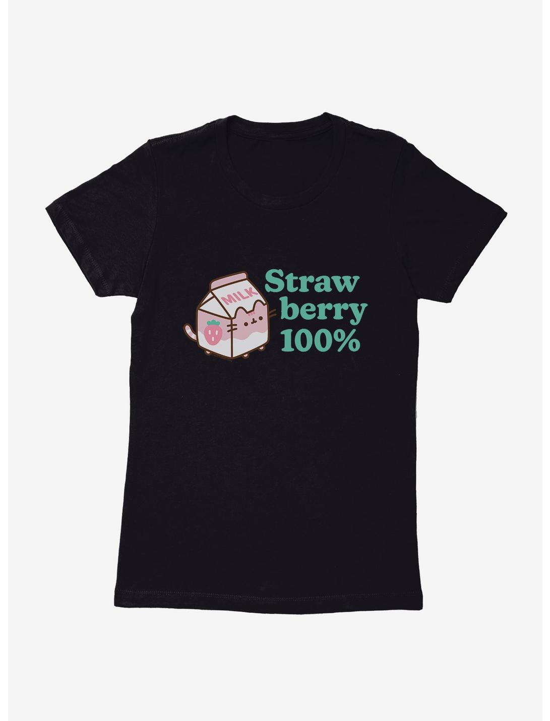 Pusheen Sips Strawberry 100 Percent Womens T-Shirt, , hi-res