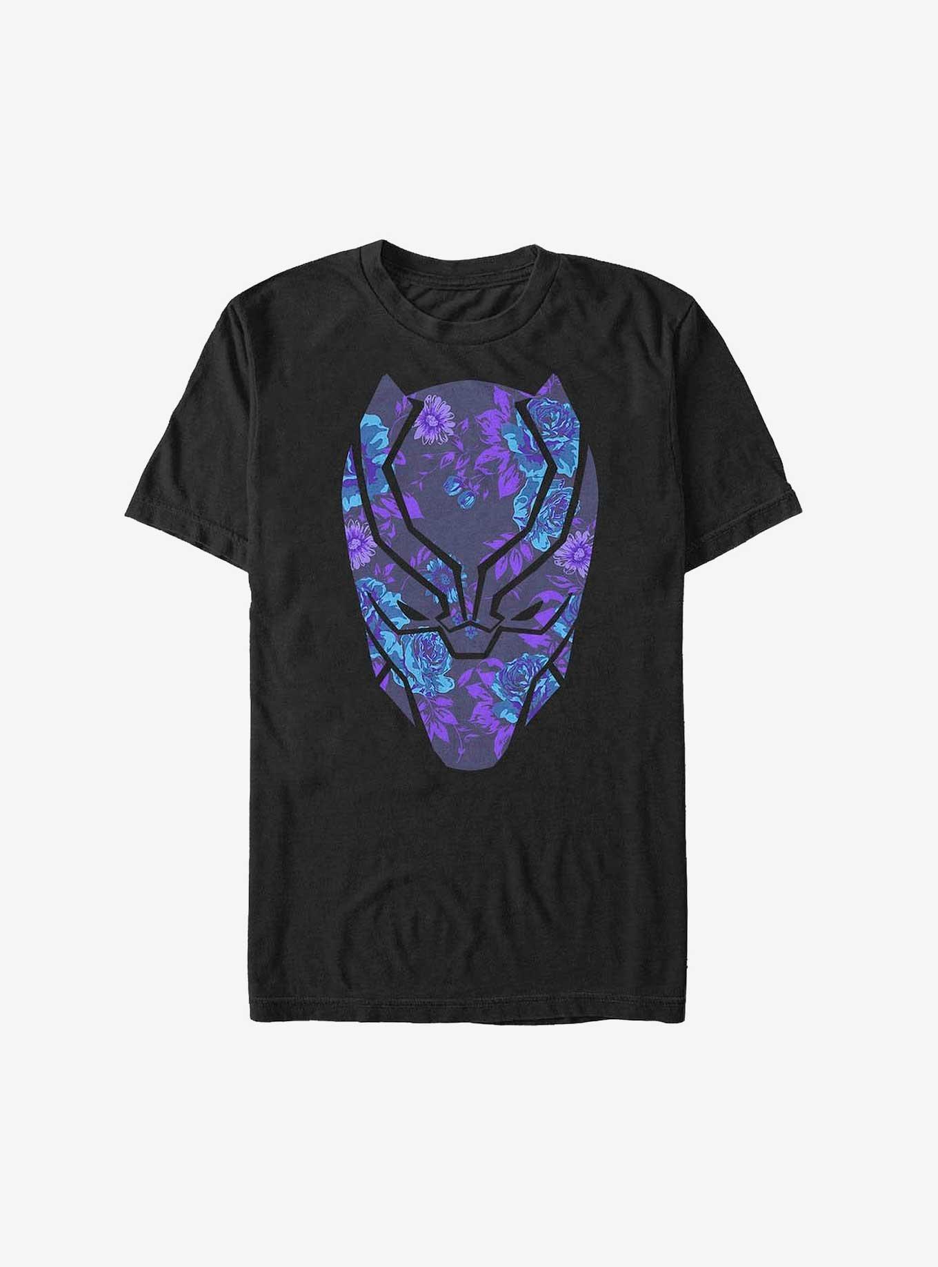 Marvel Black Panther Floral Helmet Extra Soft T-Shirt, , hi-res