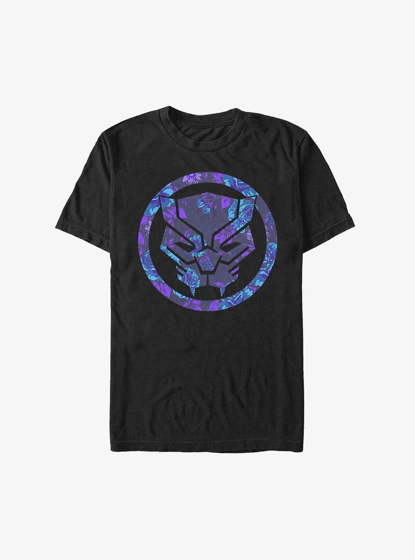 Marvel Black Panther Floral Symbol Extra Soft T-Shirt, , hi-res