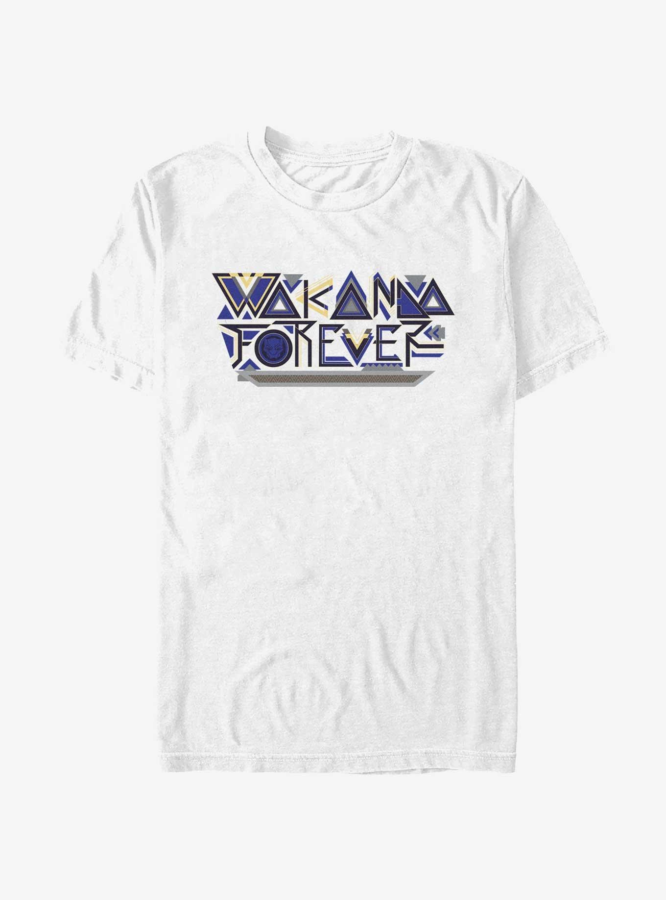 Marvel Black Panther: Wakanda Forever Geometric Logo Extra Soft T-Shirt, WHITE, hi-res