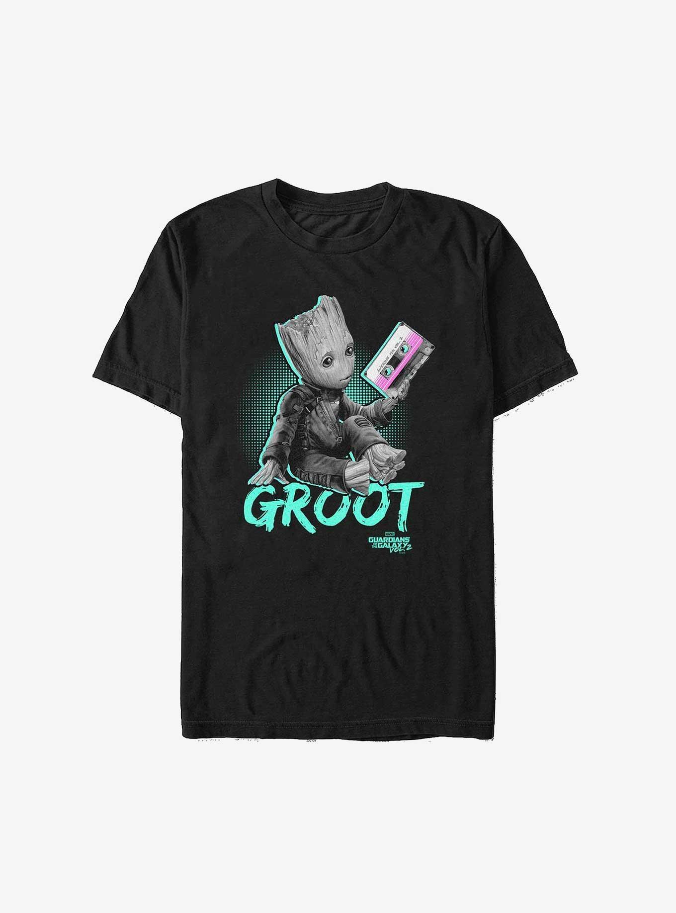 Marvel Guardians of the Galaxy Neon Baby Groot Extra Soft T-Shirt, BLACK, hi-res