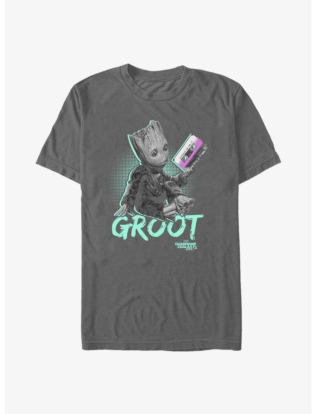 Marvel Guardians of the Galaxy Neon Baby Groot Extra Soft T-Shirt, CHARCOAL, hi-res