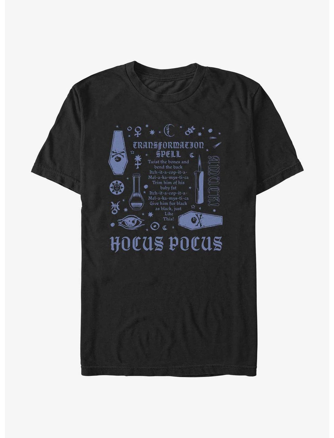 Disney Hocus Pocus Transformation Spell Lyrics Extra Soft T-Shirt, BLACK, hi-res