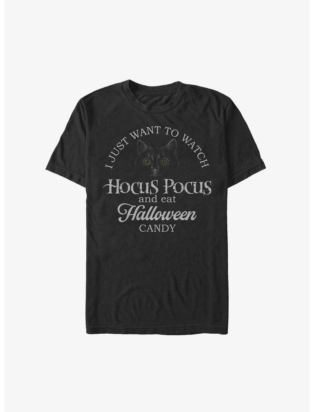 Disney Hocus Pocus Watch Hocus Pocus and Eat Candy Extra Soft T-Shirt, BLACK, hi-res