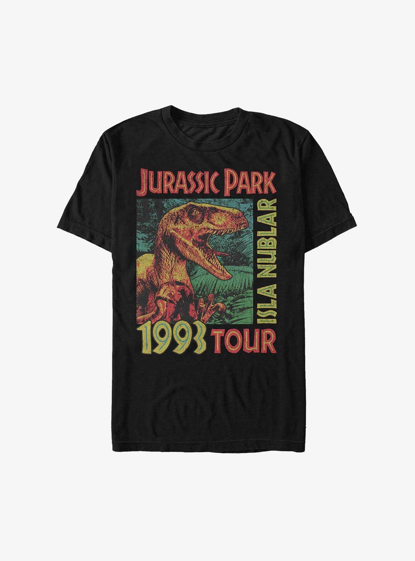 Jurassic Park Isla Nublar 1993 Tour Extra Soft T-Shirt, BLACK, hi-res