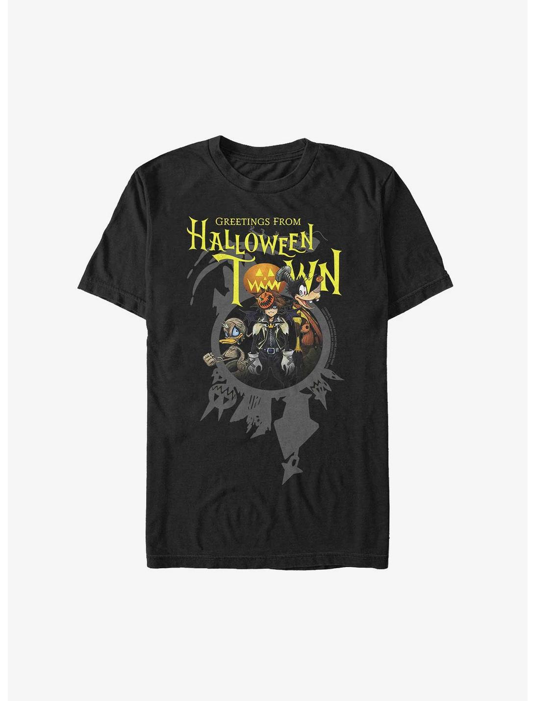 Disney Kingdom Hearts Greetings From Halloween Town Extra Soft T-Shirt, BLACK, hi-res