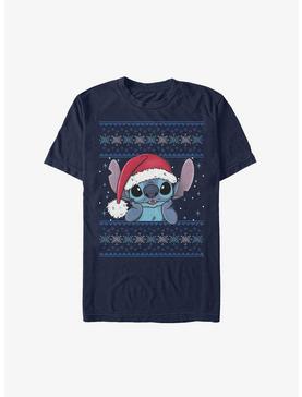 Disney Lilo & Stitch Santa Hat Ugly Christmas Extra Soft T-Shirt, , hi-res