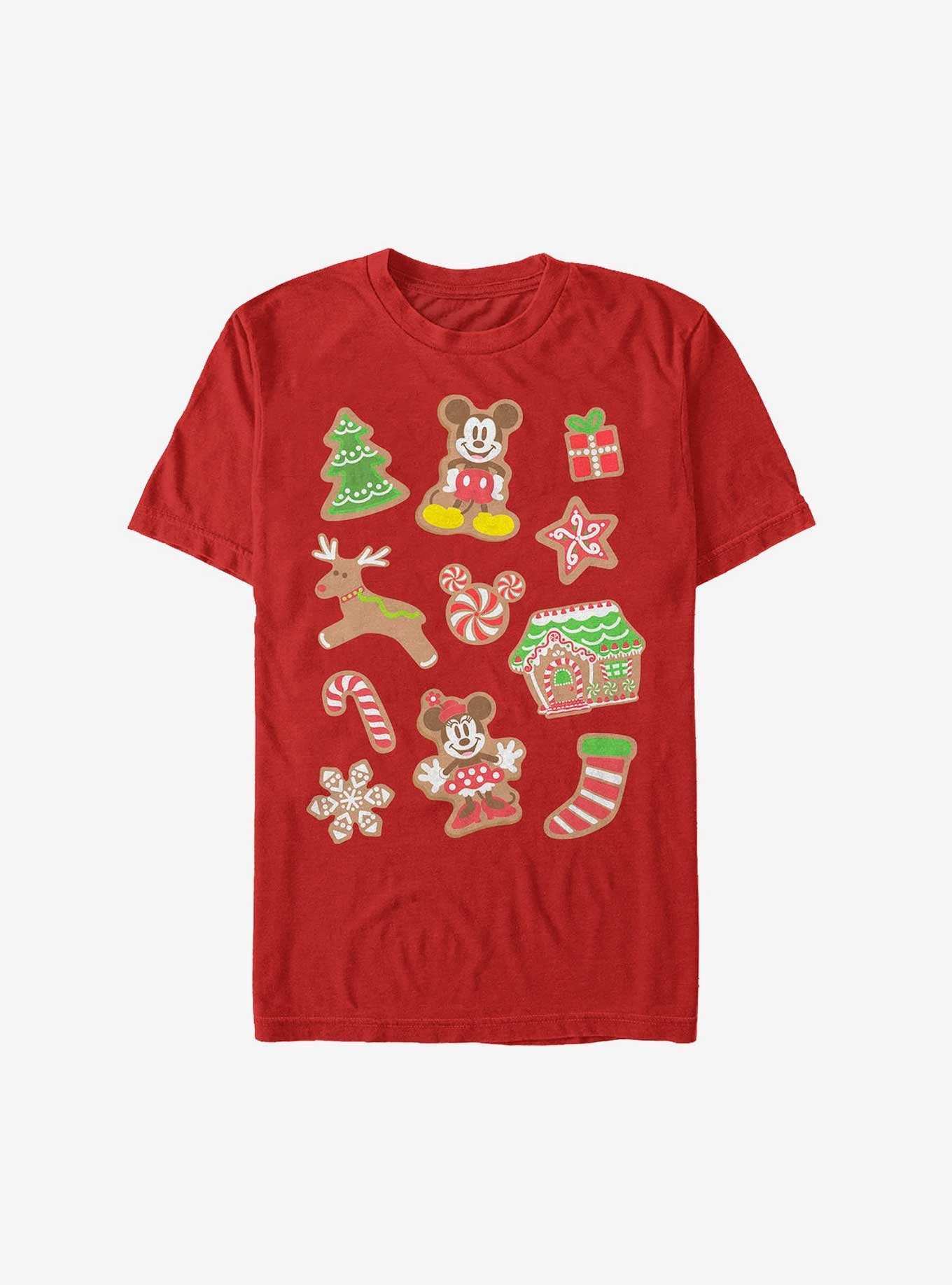 Disney Mickey Mouse & Minnie Mouse Holiday Gingerbread Cookies Extra Soft T-Shirt, , hi-res