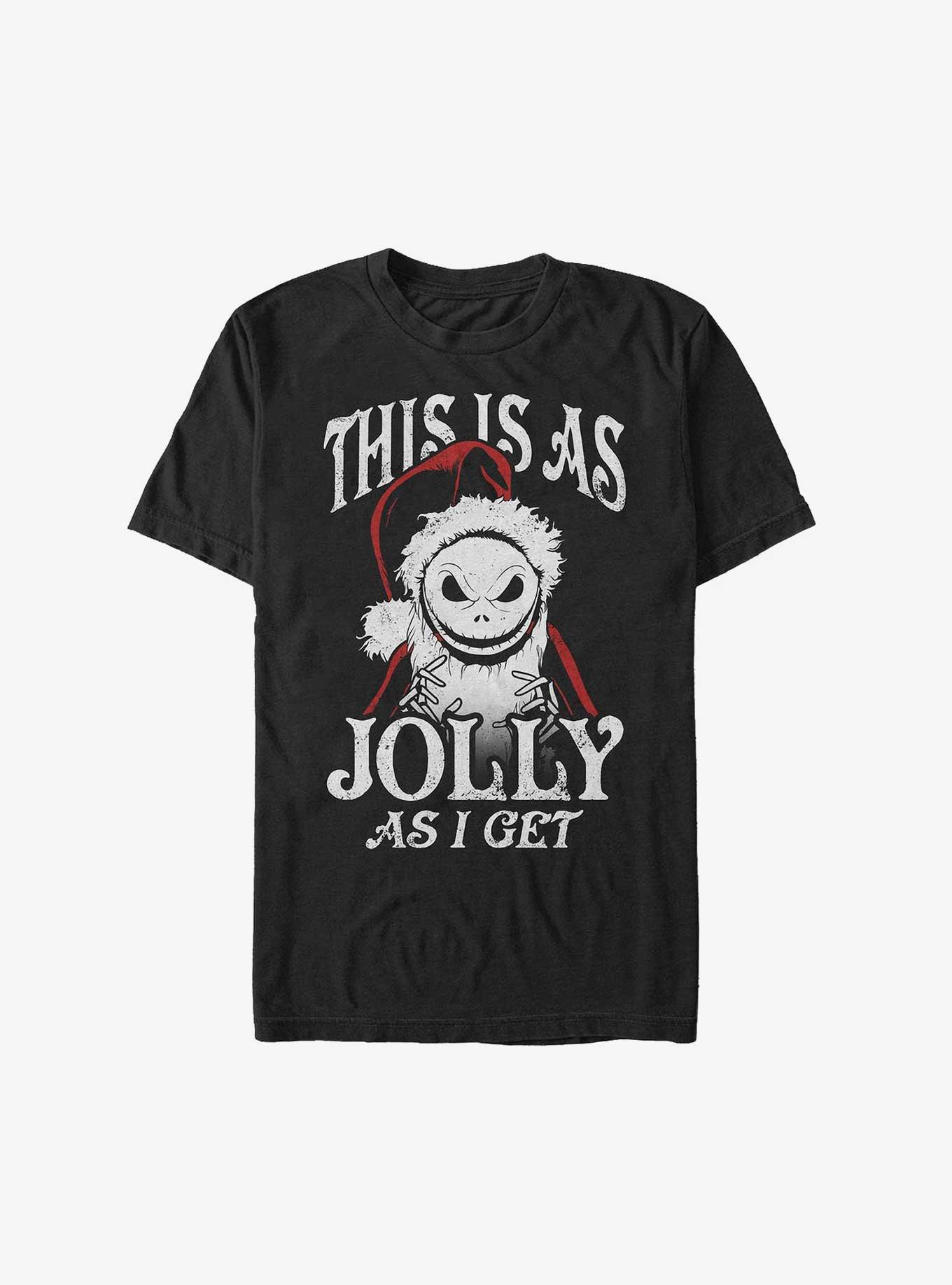 Disney The Nightmare Before Christmas Santa Jack Jolly As I Get Extra Soft T-Shirt, BLACK, hi-res