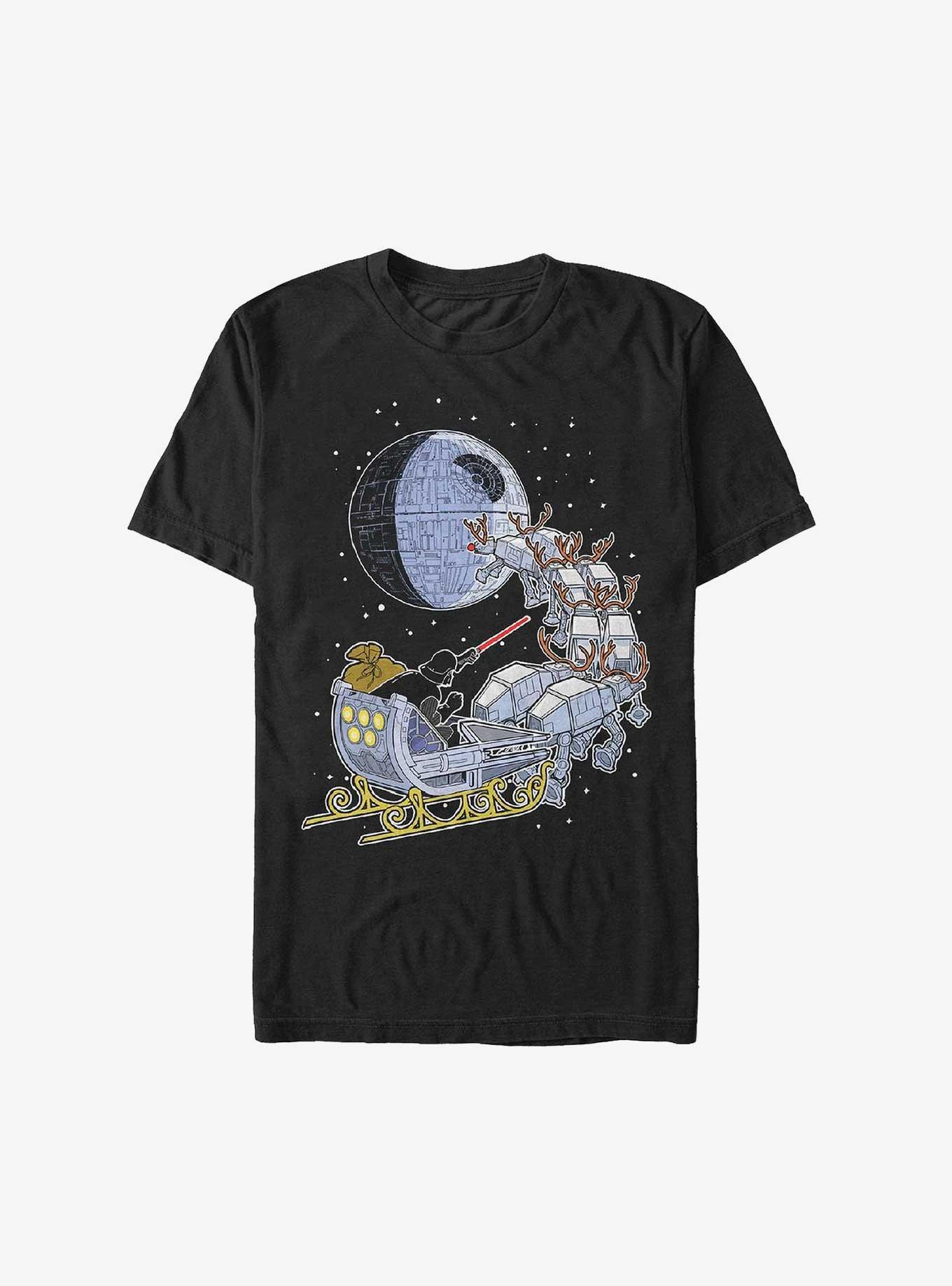 Star Wars Vader Sleigh Extra Soft T-Shirt, BLACK, hi-res