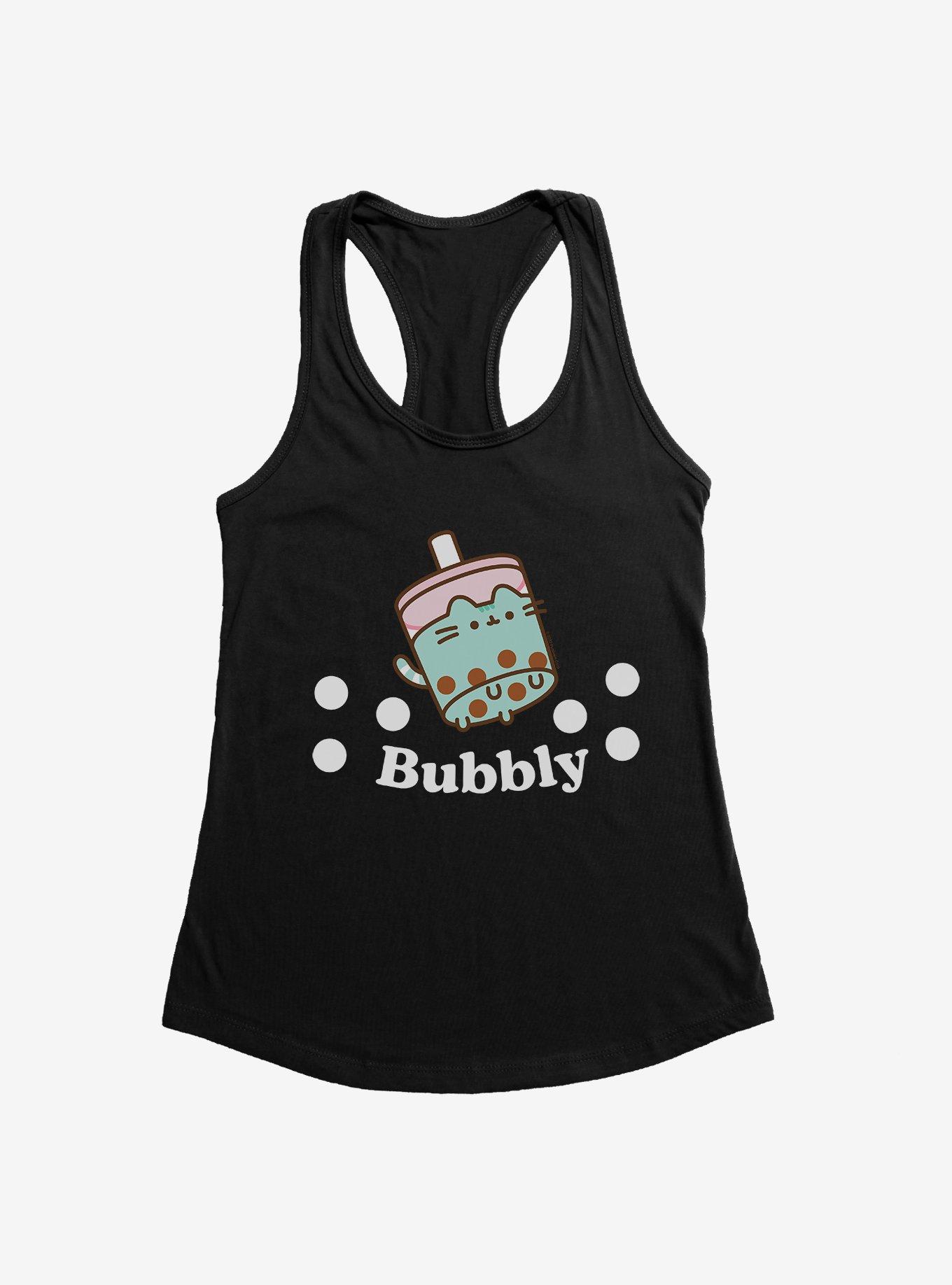 Pusheen Sips Bubbly Boba Girls Tank, BLACK, hi-res
