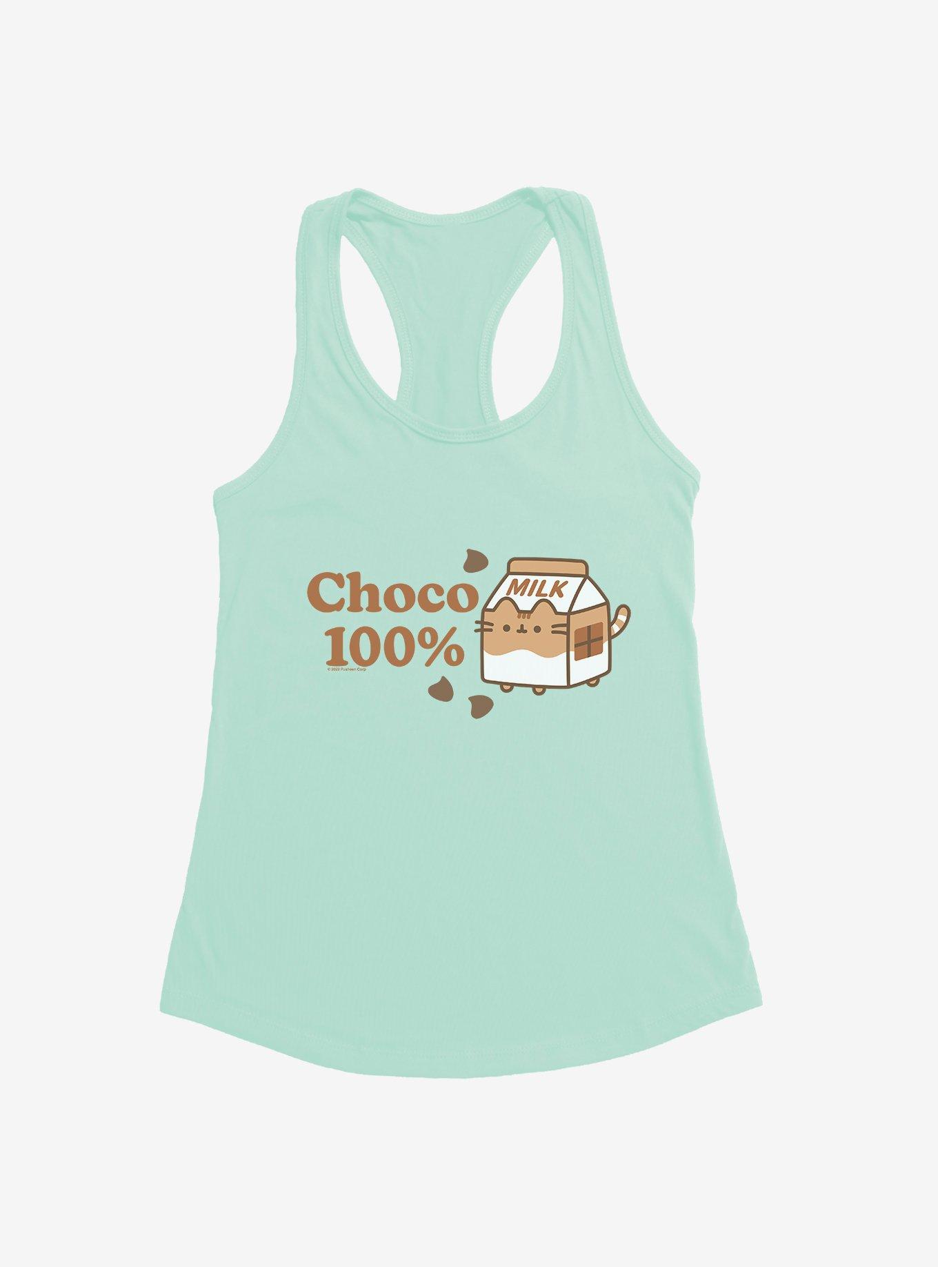 Pusheen Sips Choco 100 Percent Box Girls Tank, , hi-res