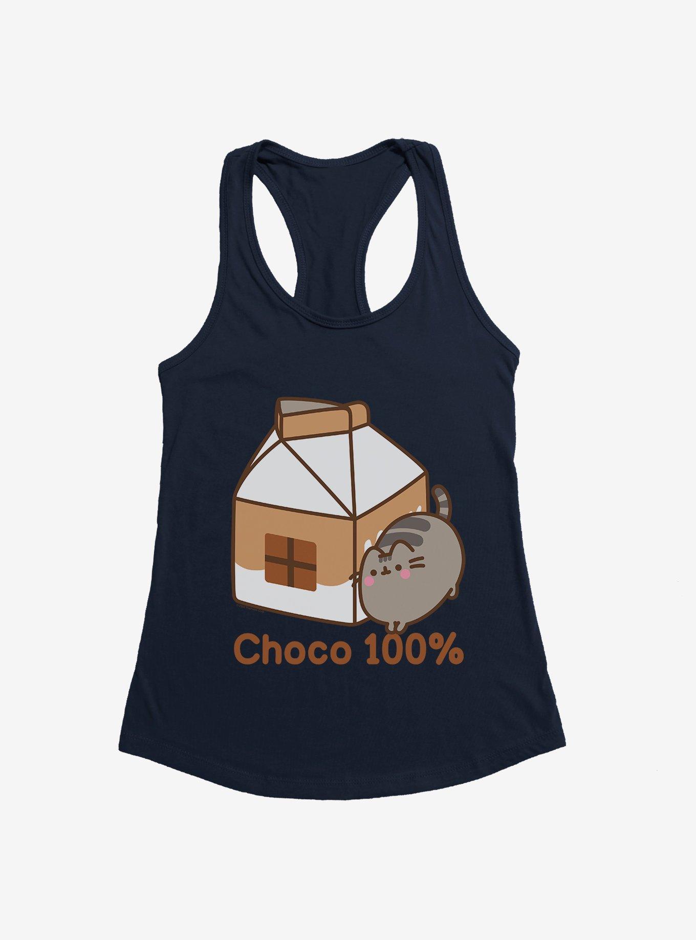 Pusheen Sips Choco 100 Percent Girls Tank, MIDNIGHT NAVY, hi-res