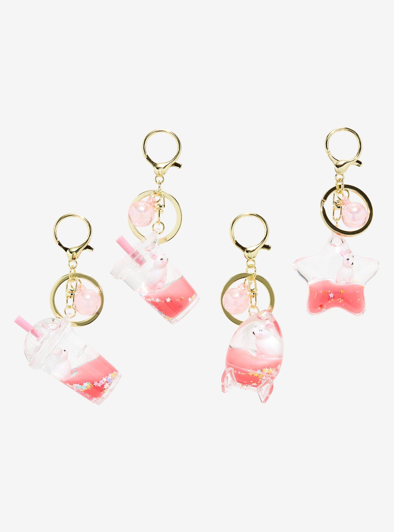 Floating Bunny Glitter Blind Bag Keychain, , hi-res
