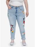 Disney Mickey Mouse Floral Mom Jeans Plus Size, MULTI, hi-res